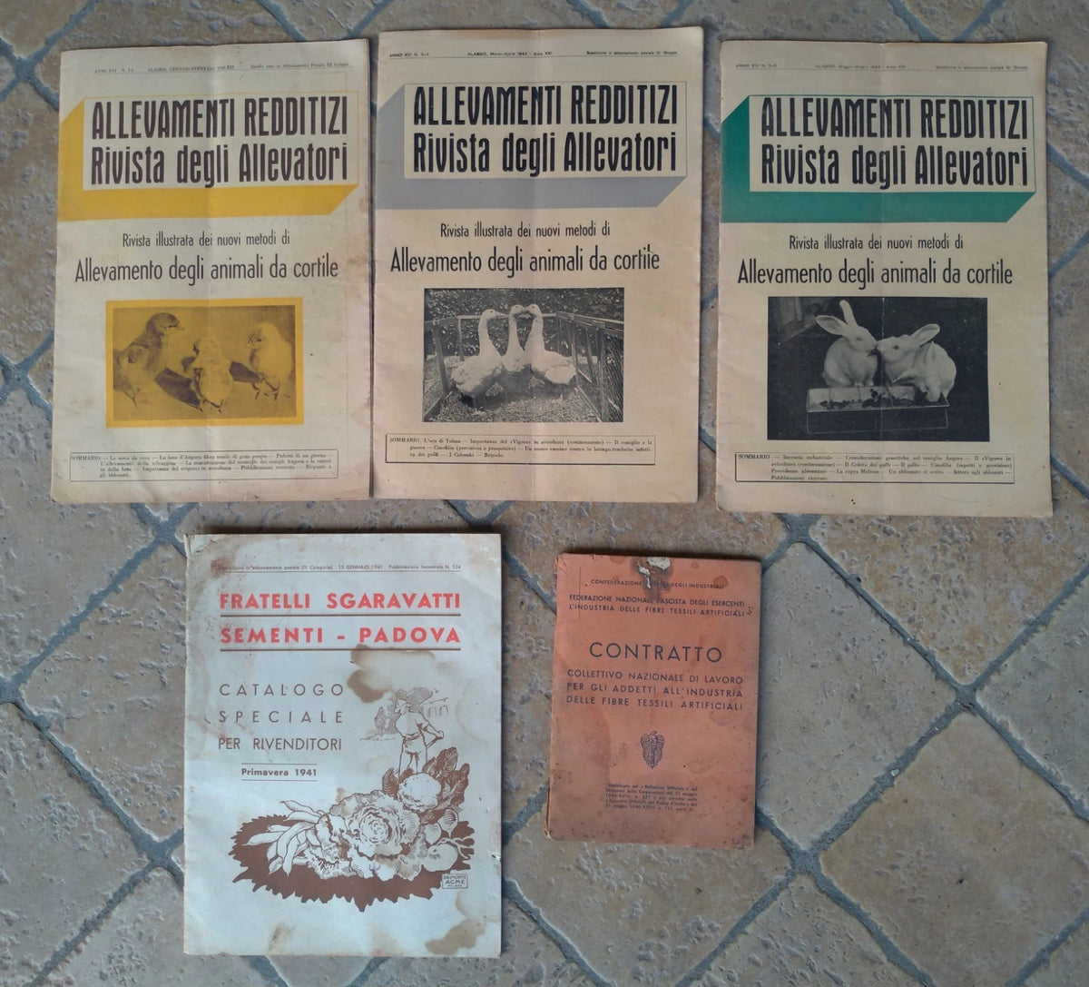 Catalogo 1941 1943 RIVISTE ALLEVAMENTI REDDITIZI ALLEVAMENTO ANIMALI DA CORTILE