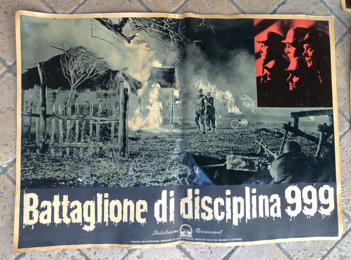 Battaglione di Disciplina 999 Manifesto Cinema Vintage Locandina Film WW2 Guerra