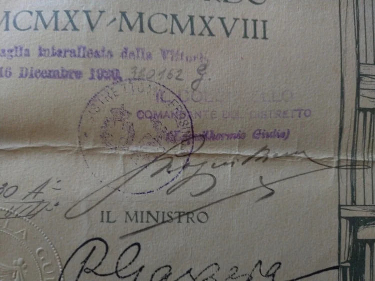 WWI Medaglia Interalleata 1888 FERRANTE FROSINONE Orsolini Lorioli & Castelli GAZZERA REI