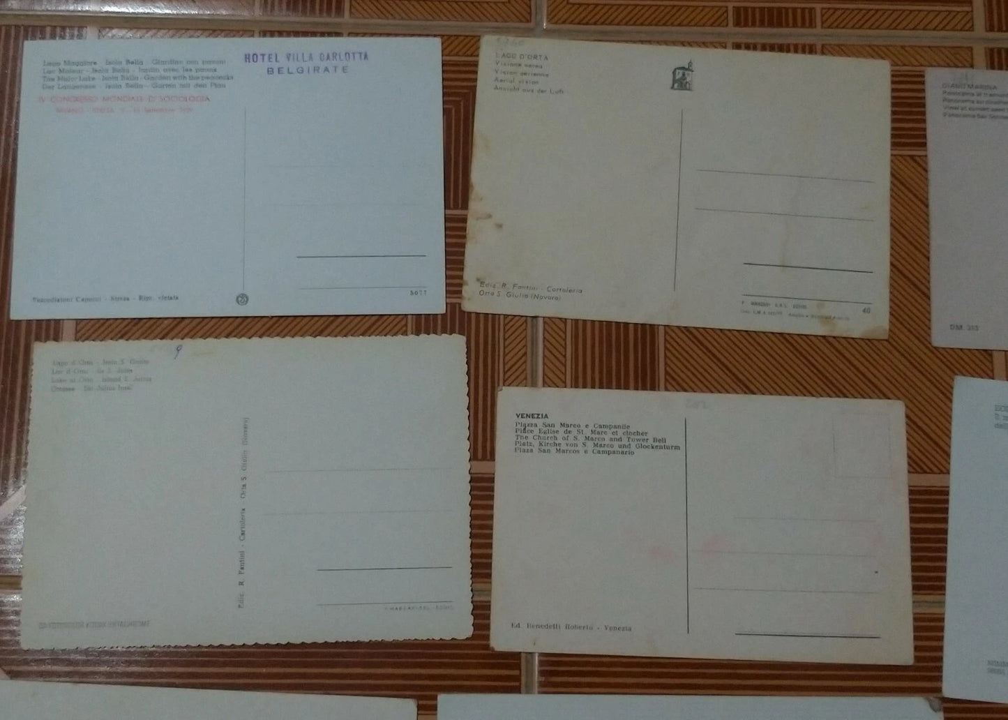 13 Cartoline Vintage NON Viaggiate ROMA VENEZIA ALPI LAGO MAGGIORE ORTA EOLIE