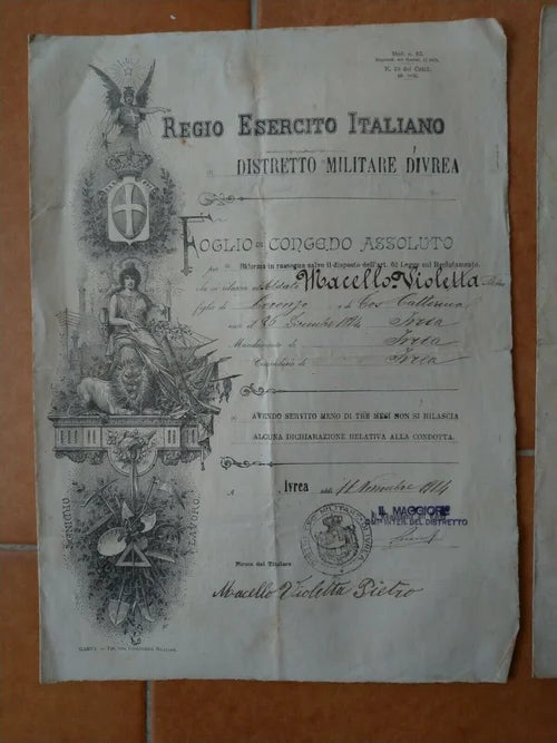 53° Fanteria 64° IVREA 11 Novembre 1914 12 Settembre 1919 Regio Esercito WW1