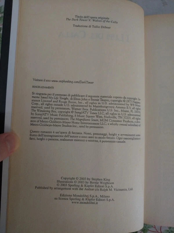 I Lupi del Calla la Torre Nera V 5 Stephen King Prima Edizione