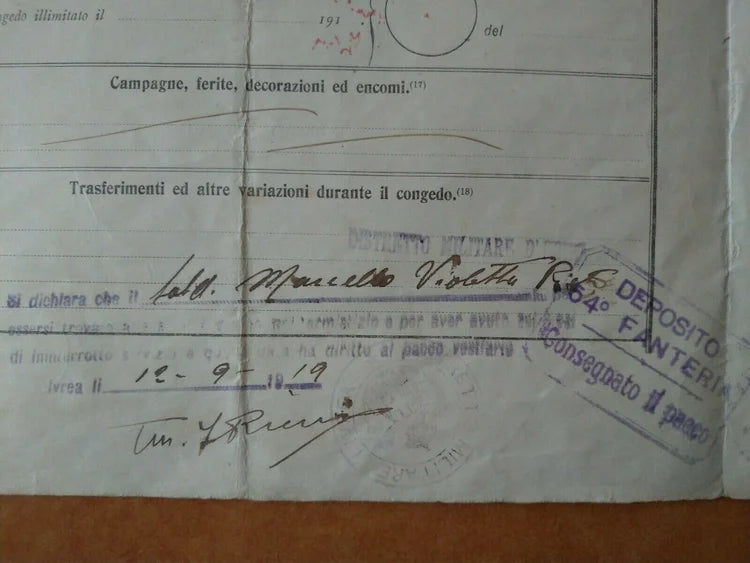 53° Fanteria 64° IVREA 11 Novembre 1914 12 Settembre 1919 Regio Esercito WW1