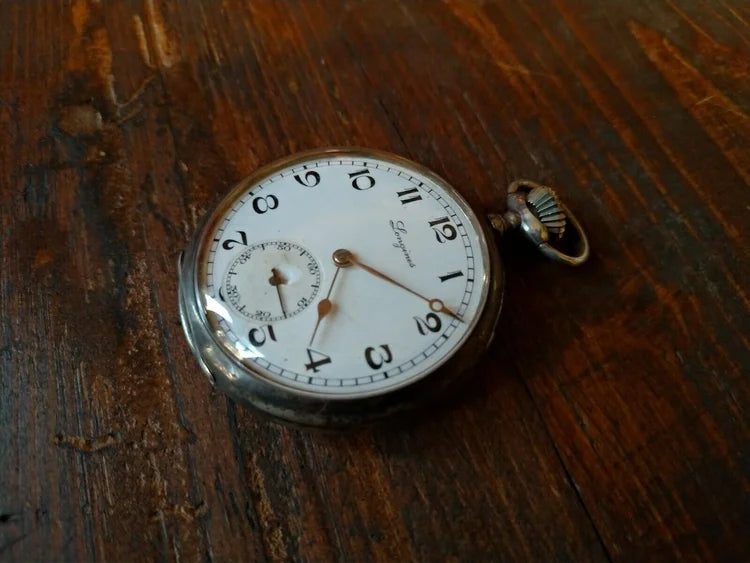 LONGINES ARGENTO Orologio da Tasca Cipolla Funzionante Pocket Watch Meccanico