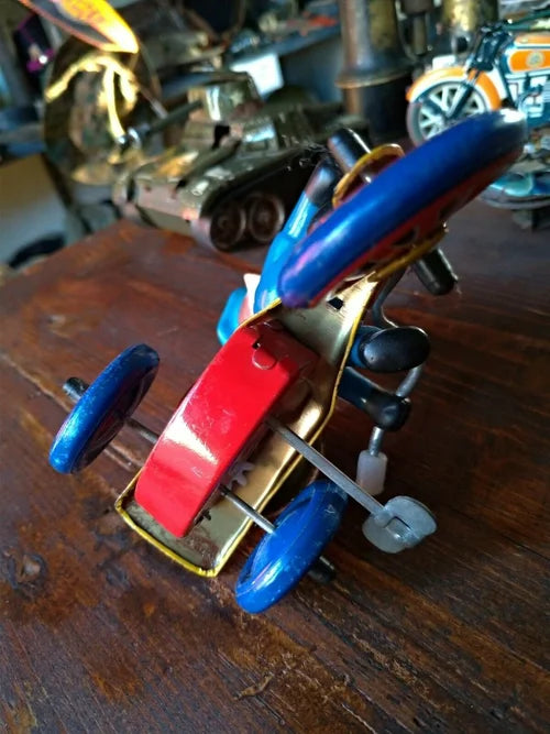 Police Tricycle Tin Wind-Up Clockwork Korean Mtu 1960s 1950s Working Bell Cop