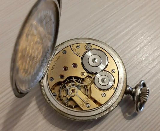 LONGINES ARGENTO Orologio da Tasca Cipolla Funzionante Pocket Watch Meccanico