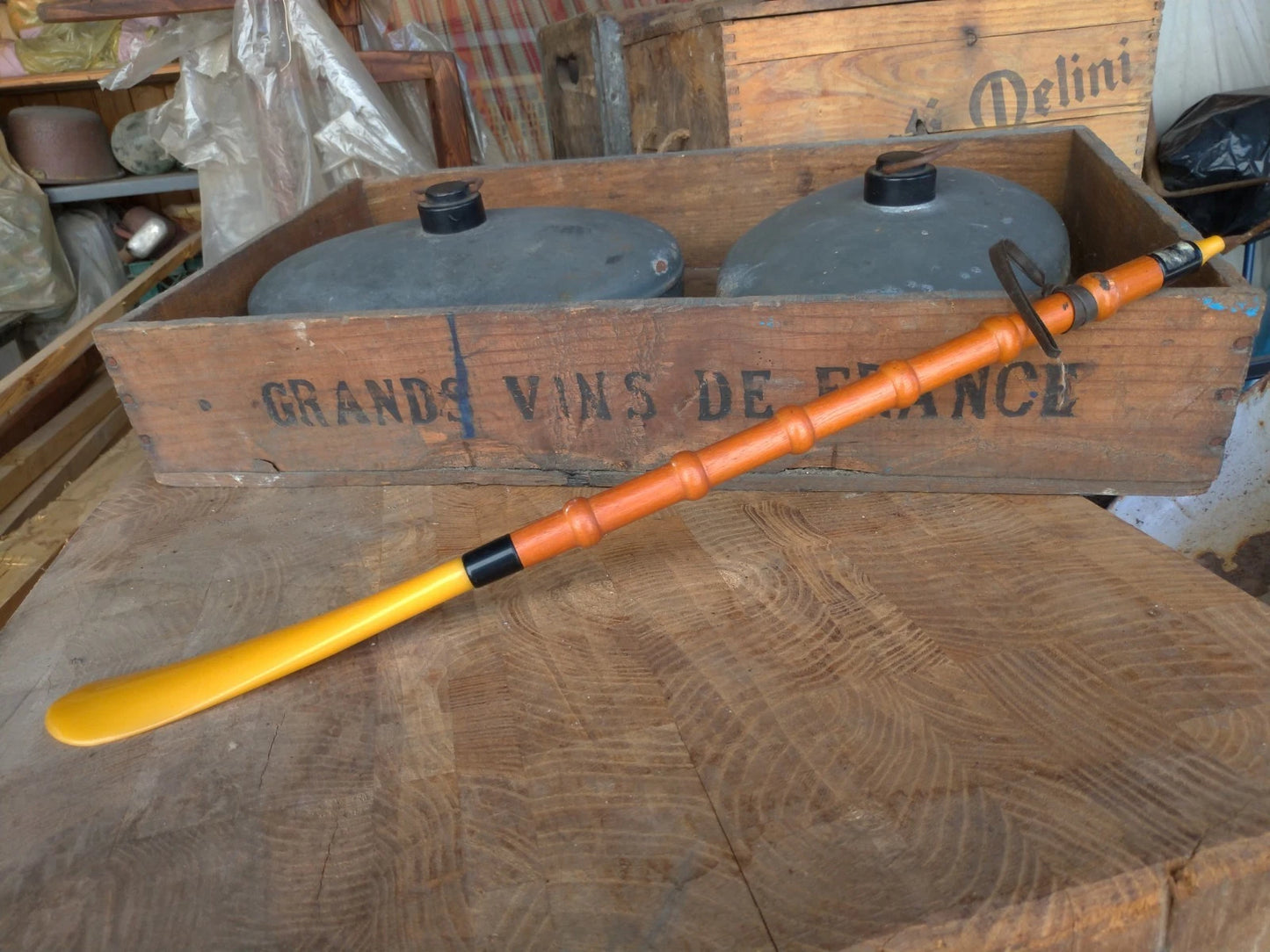 Calzascarpe Vintage Legno Bambù Bakelite