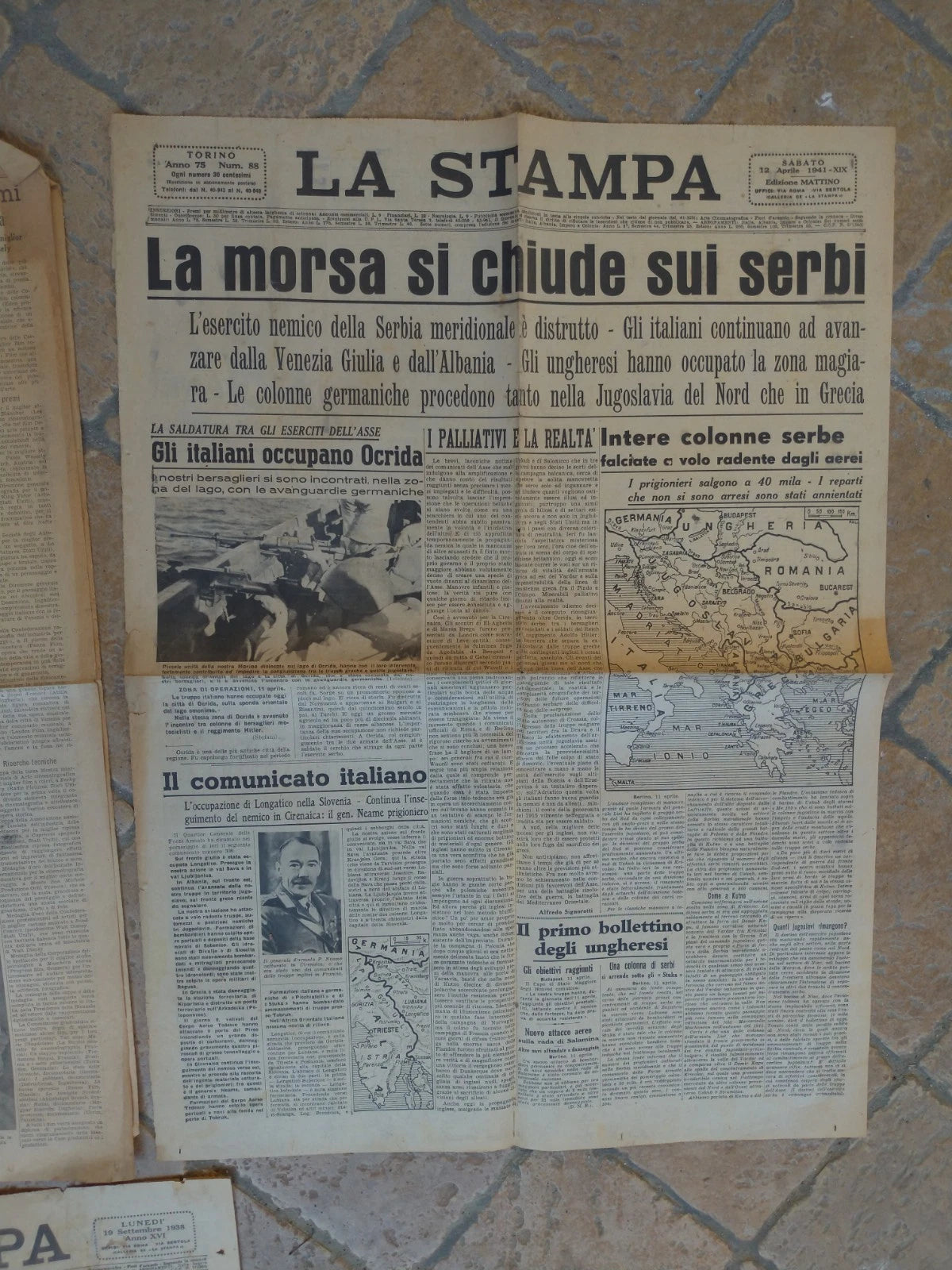 Lotto LA STAMPA 1935 Agosto Settembre 1938 Trieste 1941 DUCE MUSSOLINI Fascismo