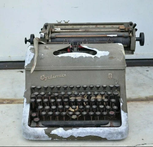 OPTIMA M10 STASI Macchina Scrivere TEDESCA MILITARE Grigioverde