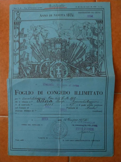 2° RGT GRANATIERI di SARDEGNA CARSO Quota 241 Ferito IVREA Regio Esercito
