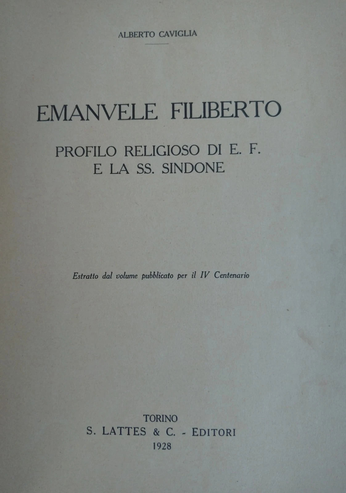 Emanuele Filiberto Profilo Religioso Sindone Regno d'Italia Savoia