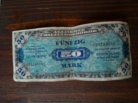 1944 ALLIIERTE MILITÄRBEHÖRDE 50 Mark Banconota