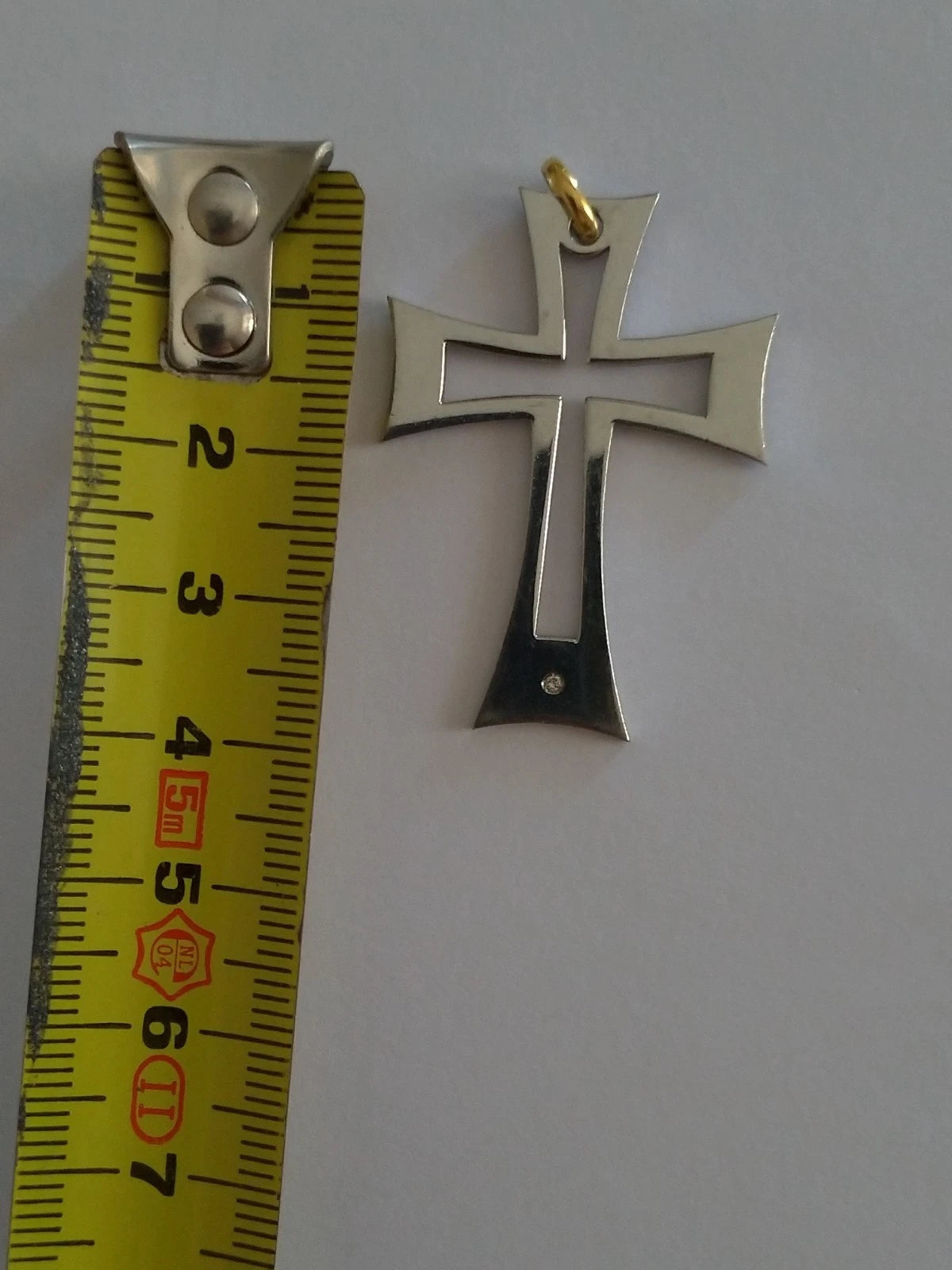 Collana Vintage Croce Acciaio Inox