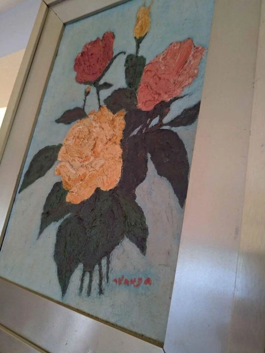 Quadro Dipinto Vintage Floreale