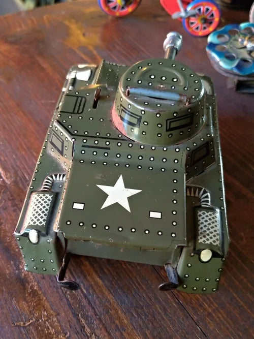 GAMA TANK D.R.G.M. PANZER CARRO ARMATO LATTA MADE in WESTERN GERMANY 1950s US Army