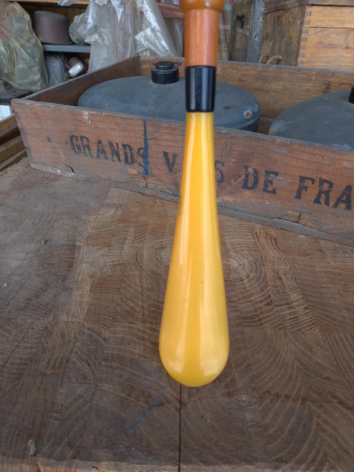 Calzascarpe Vintage Legno Bambù Bakelite