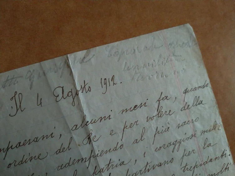 QUINCINETTO 4 Agosto 1912 GUERRA ITALO TURCA LIBIA REGIO ESERCITO ITALIANO