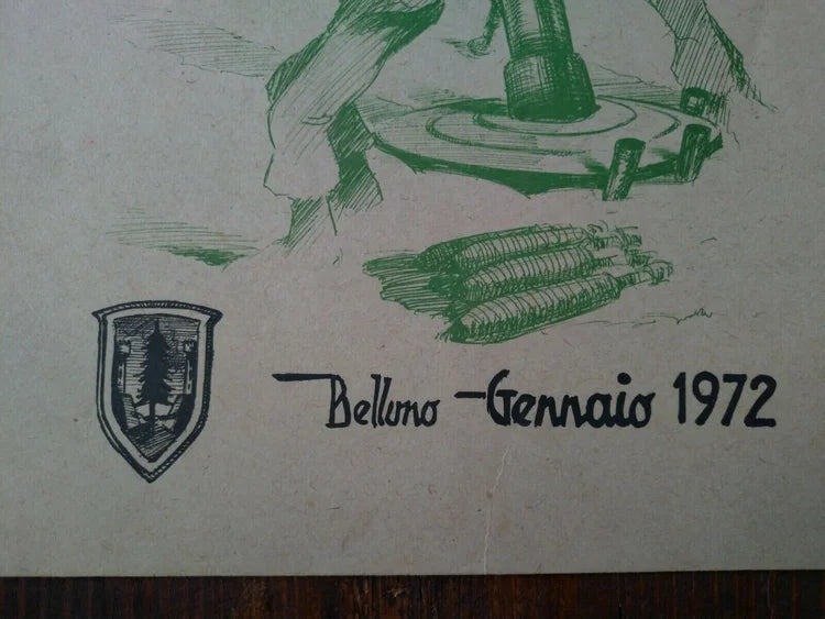 Comando 7 Reggimento Alpini Reparti Mortai BELLUNO Gennaio 1972