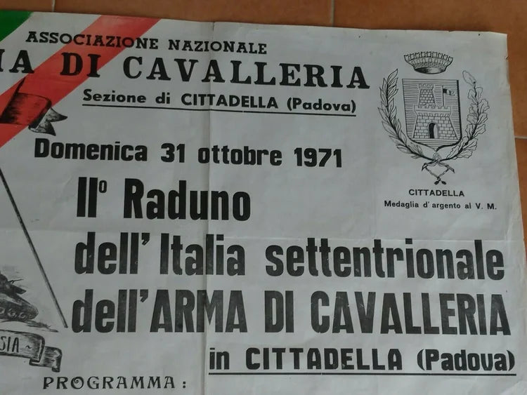 ARMA CAVALLERIA CITTADELLA PADOVA RADUNO 1971 Esercito Italiano