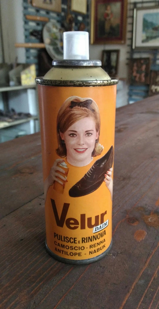 Velur DAIM Spray Salcim Brill Scarpe Shoes Cleaner Vintage 1960s