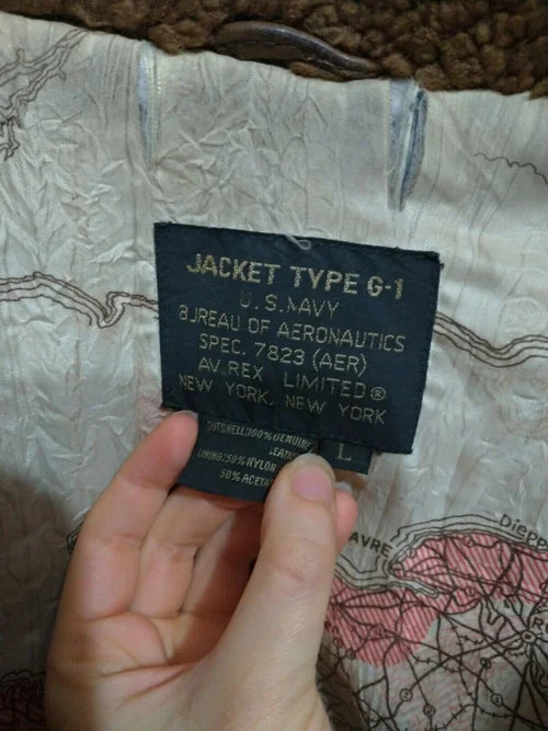 JACKET TYPE G-1 AVIREX US NAVY AIR FORCES TOP GUN
