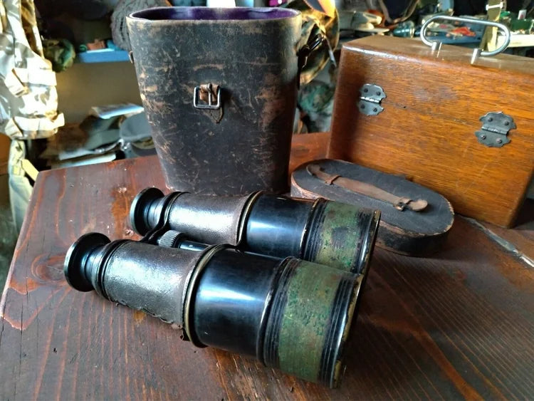 BINOCOLO MILITARE fine '800 OTTONE REGIA MARINA Umbertina