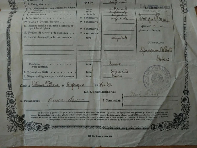 TAVAGNASCO SETTIMO VITTONE 1936 BALILLA TORINO PIEMONTE ONB