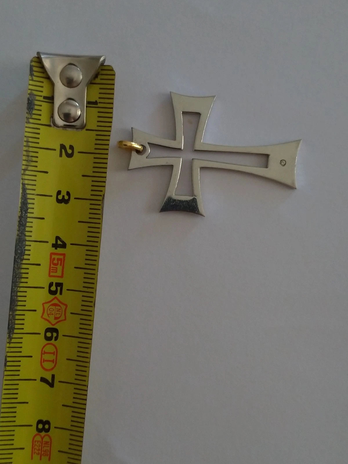 Collana Vintage Croce Acciaio Inox