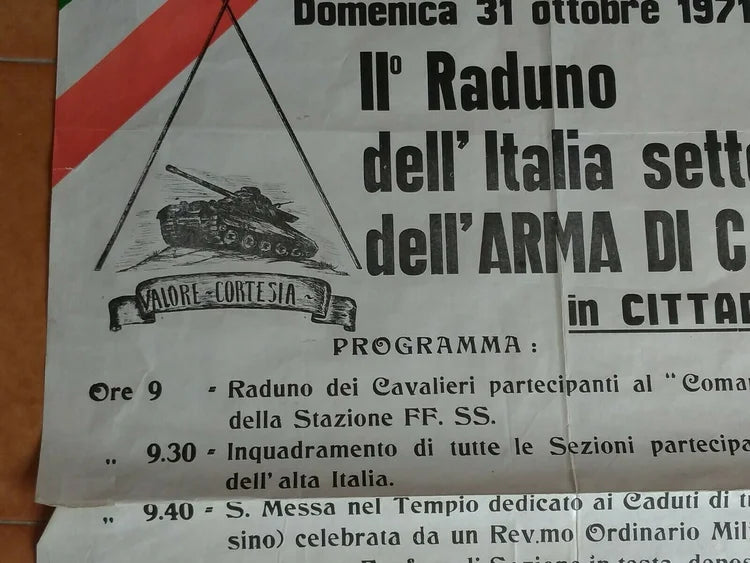 ARMA CAVALLERIA CITTADELLA PADOVA RADUNO 1971 Esercito Italiano