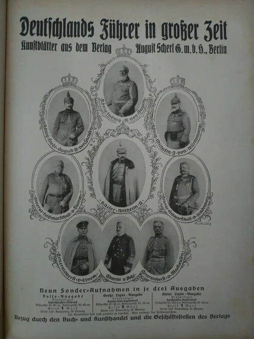 1915 WW1 Kriegs Album Esercito Tedesco Sonderheft der Woche