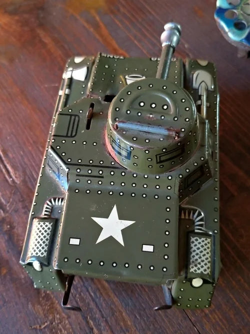 GAMA TANK D.R.G.M. PANZER CARRO ARMATO LATTA MADE in WESTERN GERMANY 1950s US Army