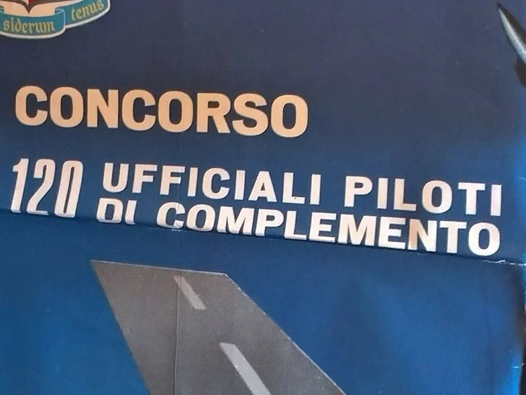 AERONAUTICA MILITARE Concorso UFFICIALI PILOTI ROMA Manifesto Originale