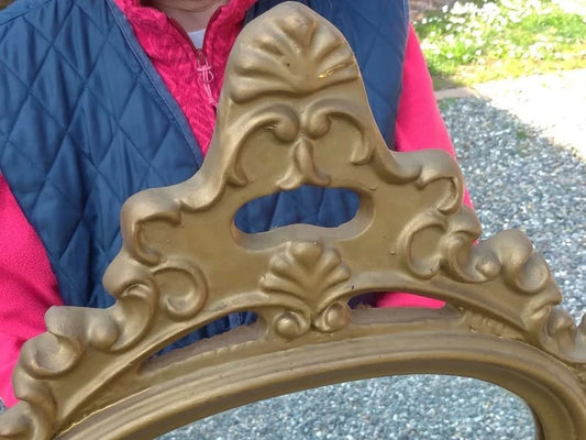 Specchio Antico Vintage Arredo Liberty Cornice Oro specchiera