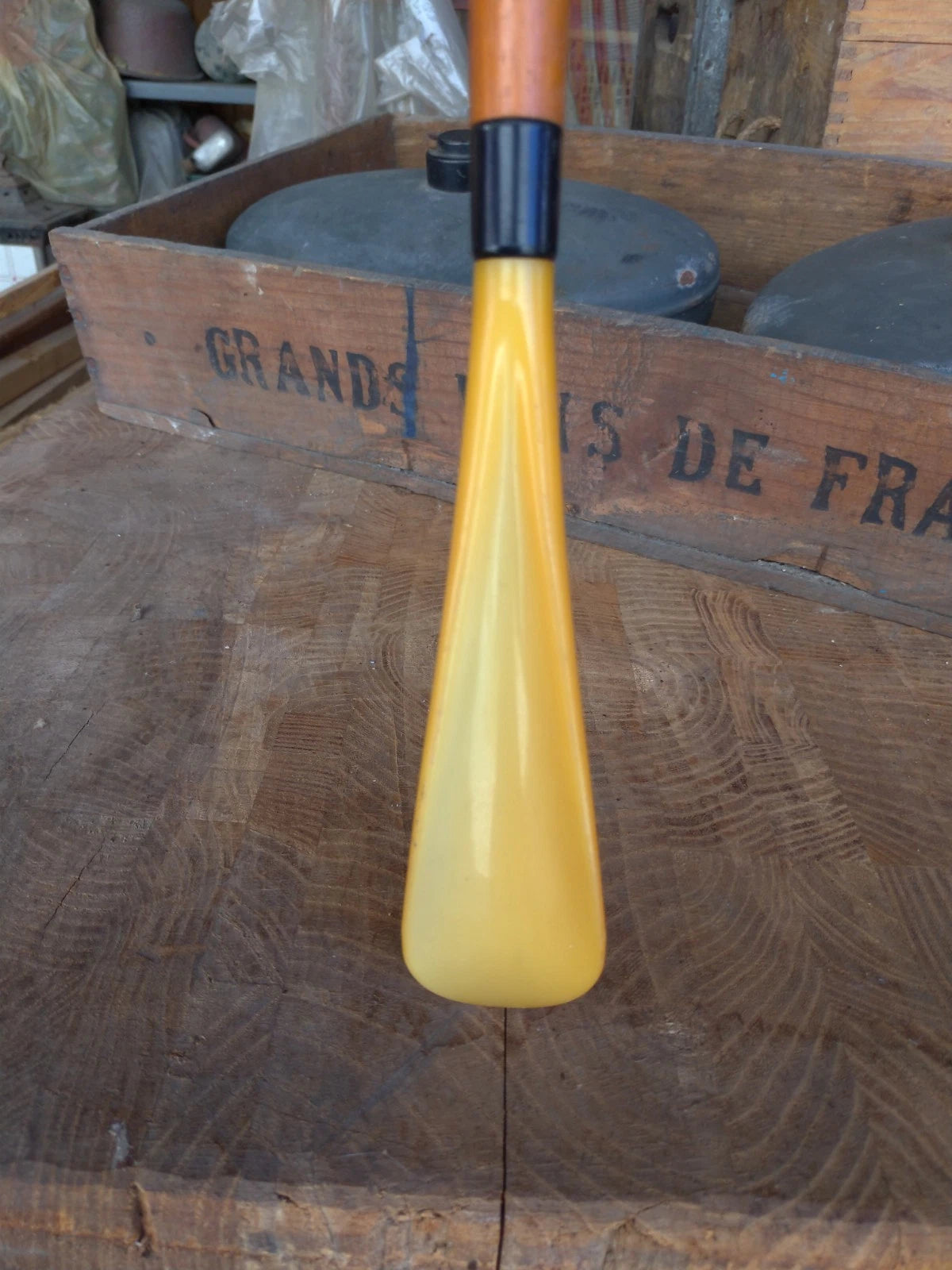 Calzascarpe Vintage Legno Bambù Bakelite
