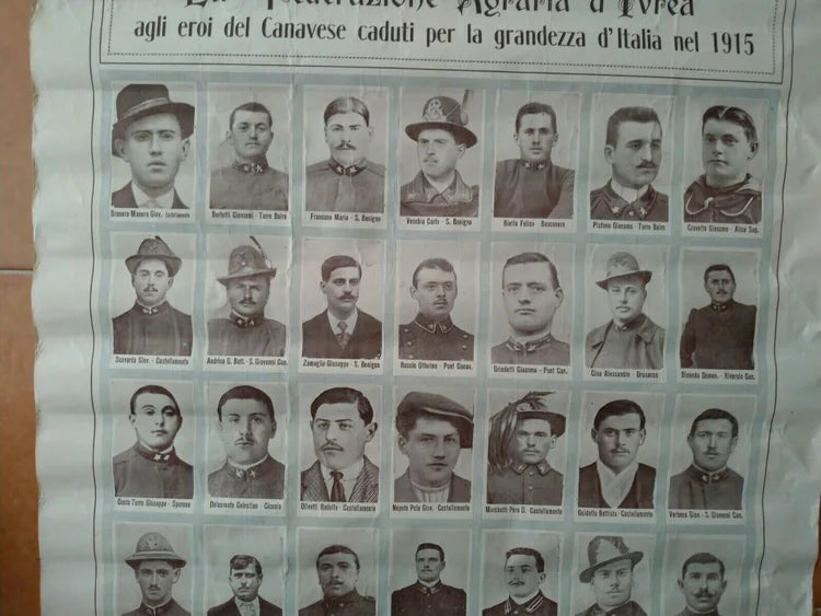 IVREA 1915 Caduti in CANAVESE Alpini Bersaglieri Fanteria Regio Esercito Italiano