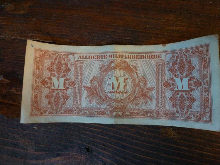 1944 ALLIIERTE MILITÄRBEHÖRDE 50 Mark Banconota Tedesca
