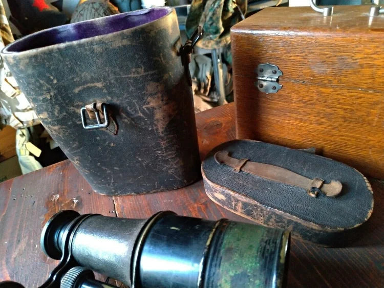 BINOCOLO MILITARE fine '800 OTTONE REGIA MARINA Umbertina