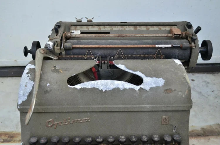 OPTIMA M10 STASI Macchina Scrivere TEDESCA MILITARE Grigioverde