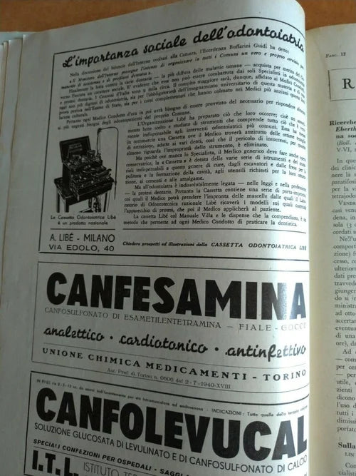 30 Giugno 1941 XIX LE FORZE SANITARIE N 12 Anno X ITALIA FASCISTA