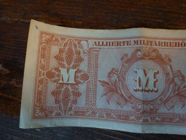 1944 ALLIIERTE MILITÄRBEHÖRDE 50 Mark Banconota Tedesca
