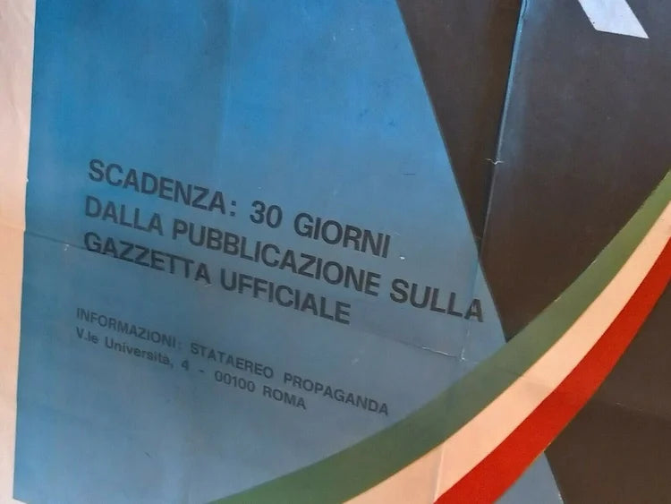 AERONAUTICA MILITARE Concorso UFFICIALI PILOTI ROMA Manifesto Originale