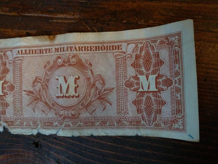 1944 ALLIIERTE MILITÄRBEHÖRDE 100 Mark Banconota Tedesca
