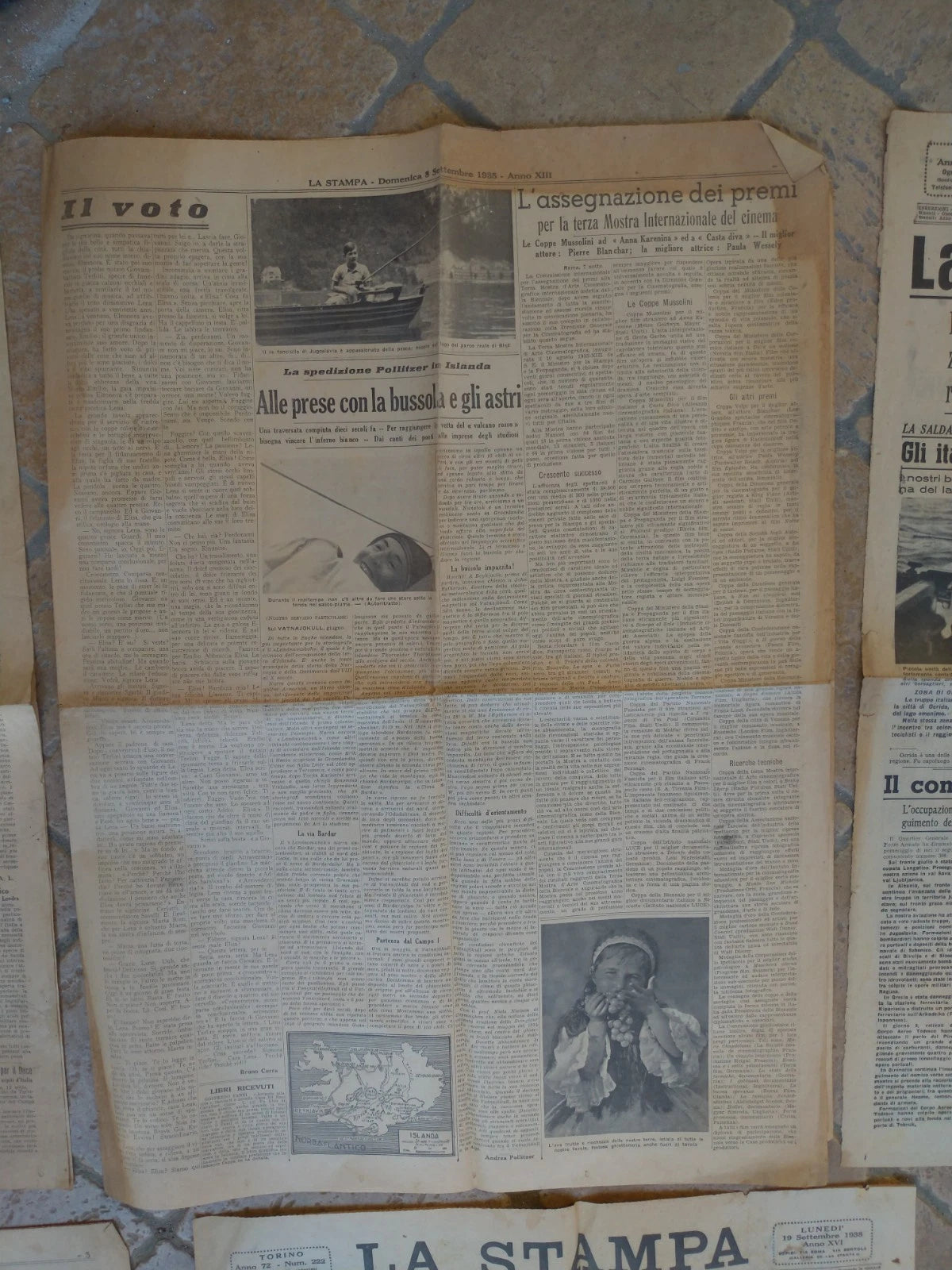 Lotto LA STAMPA 1935 Agosto Settembre 1938 Trieste 1941 DUCE MUSSOLINI Fascismo
