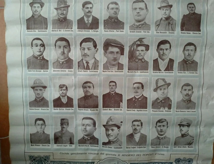 IVREA 1915 Caduti in CANAVESE Alpini Bersaglieri Fanteria Regio Esercito Italiano