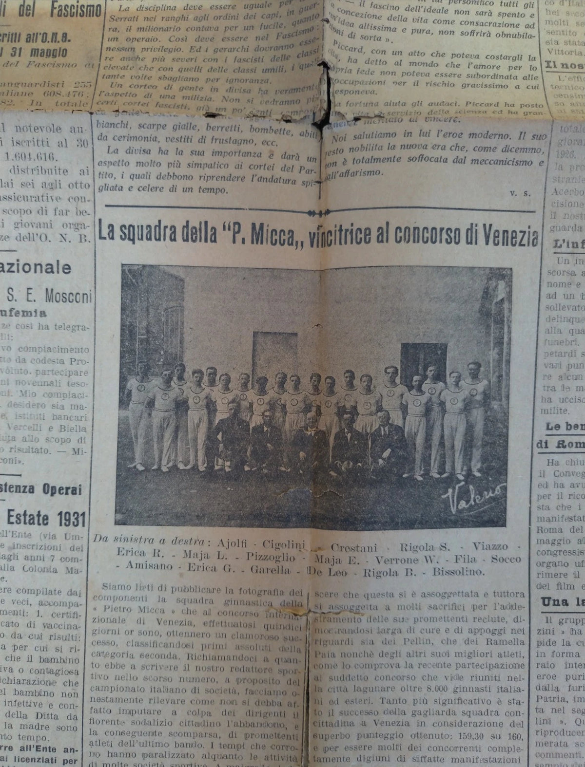 IL BIELLESE 1931 4 Giugno Biella Fascista