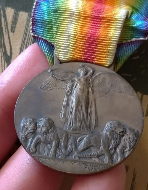 WWI Medaglia Interalleata 1888 FERRANTE FROSINONE Orsolini Lorioli & Castelli GAZZERA REI