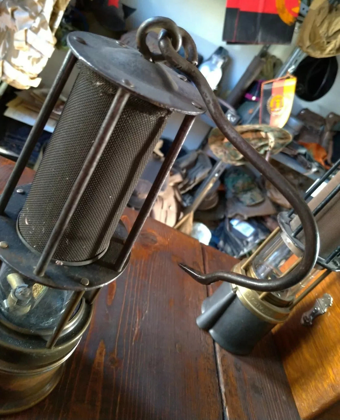 Lanterna Miniera fine 800 Tipo Karl Wolf in Ottone