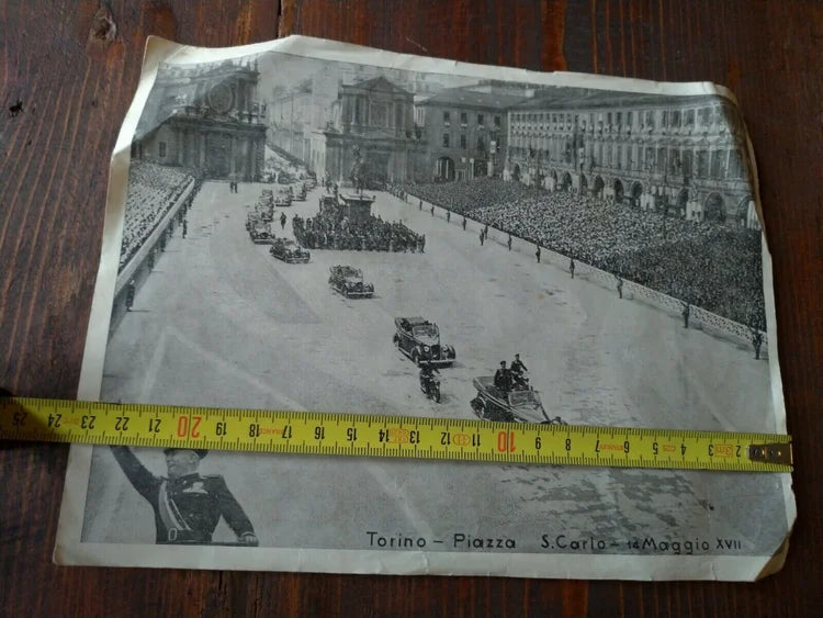 TORINO MUSSOLINI Piazza San Carlo 14 Maggio 1939 DUCE