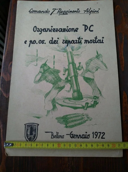 Comando 7 Reggimento Alpini Reparti Mortai BELLUNO Gennaio 1972