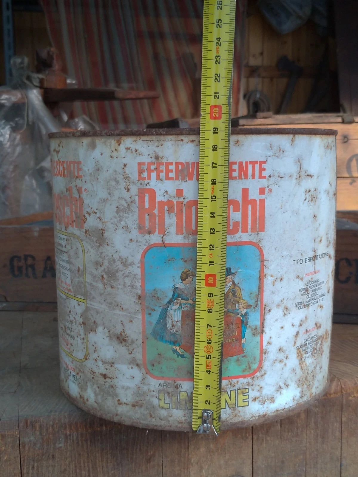 Scatola di Latta Vintage Brioschi Aroma Limone Effervescente